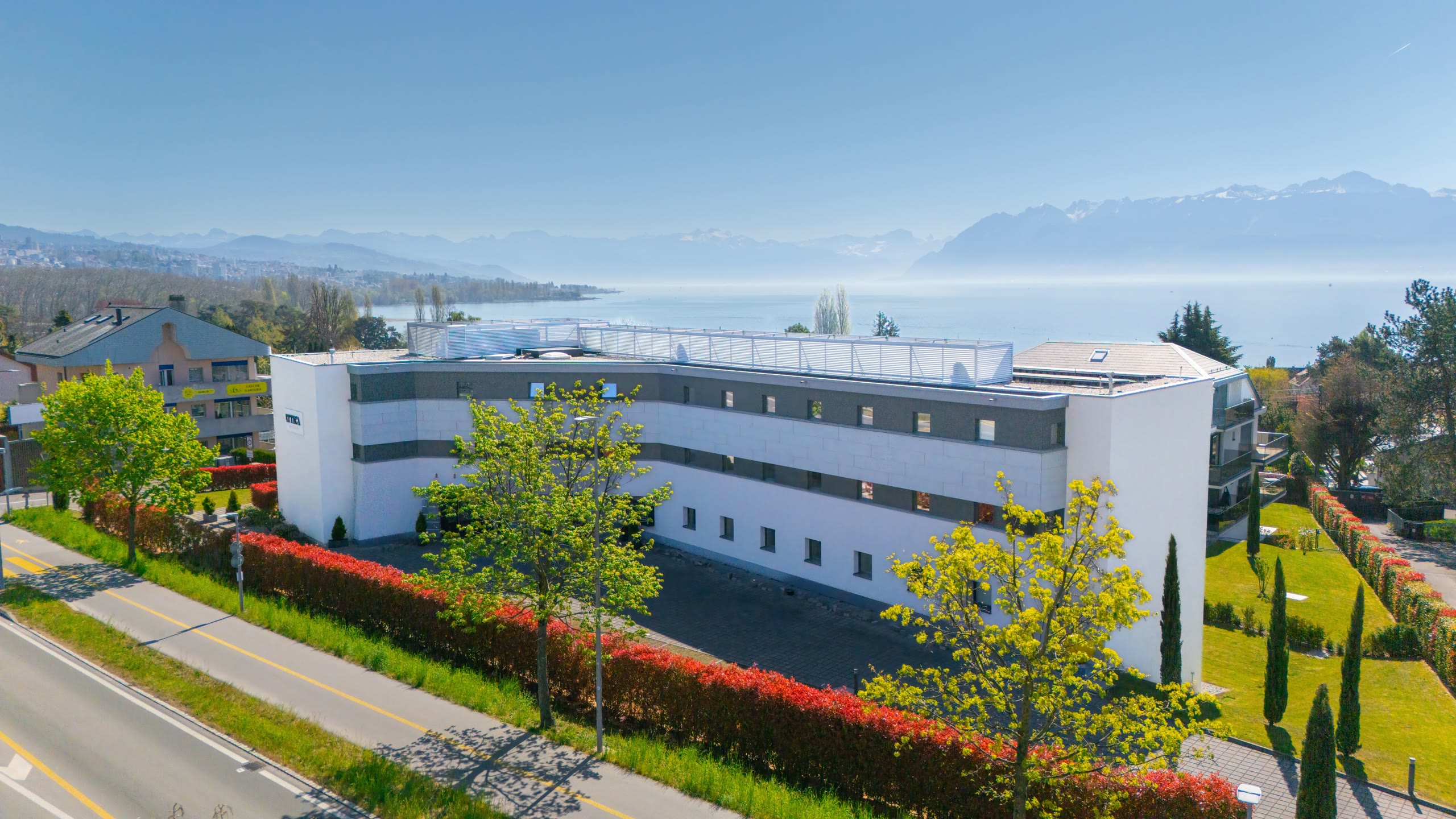 Vue aérienne — lac Léman